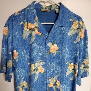 Tommy Bahama Aloha Hawaiian shirt 100% Silk medium
